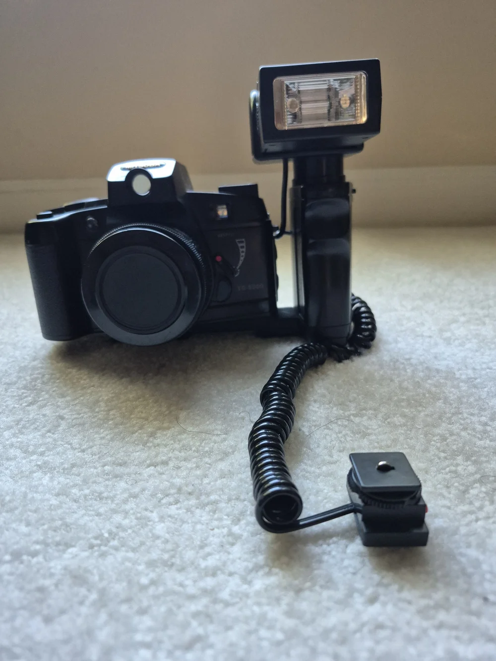 Black SLR Camera with Lens - Black